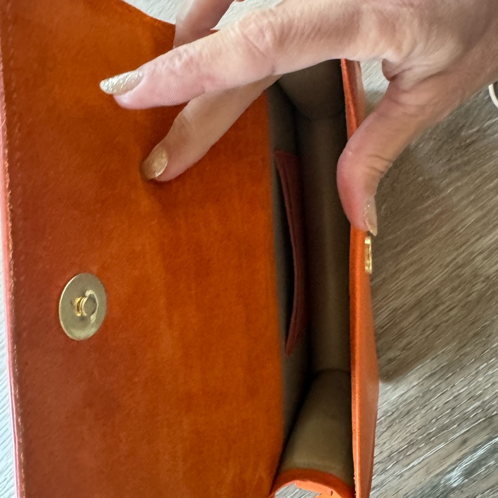 Frame Denim Vibrant Orange Crossbody Bag - Picture 3 of 8